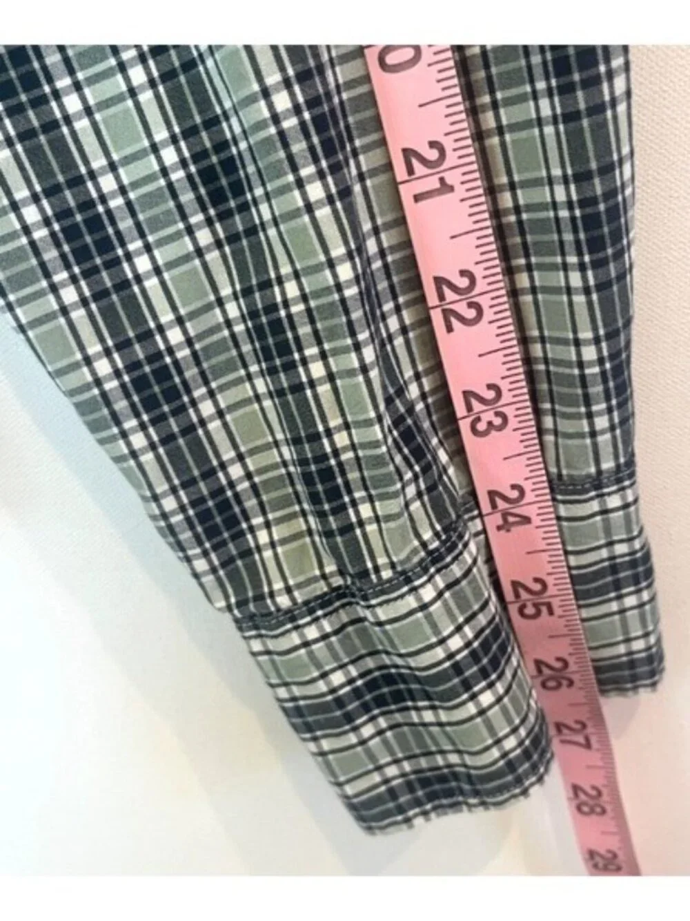 J.CREW Mens Button Down Organic Cotton Plaid Slim Shirt Large Business Casual